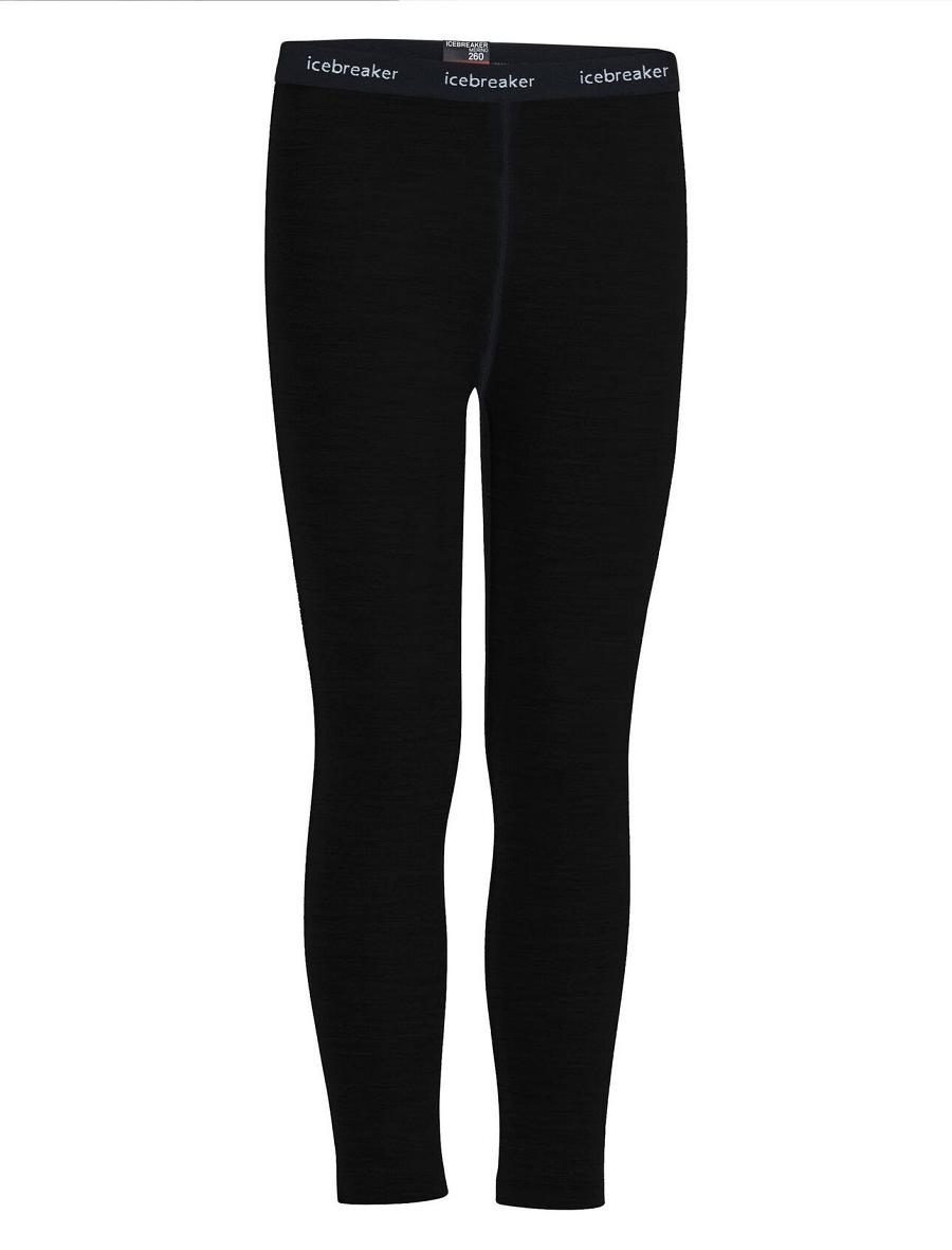 Black Icebreaker Merino 260 Tech Thermal Kids\' Leggings | AU 1938AHKP